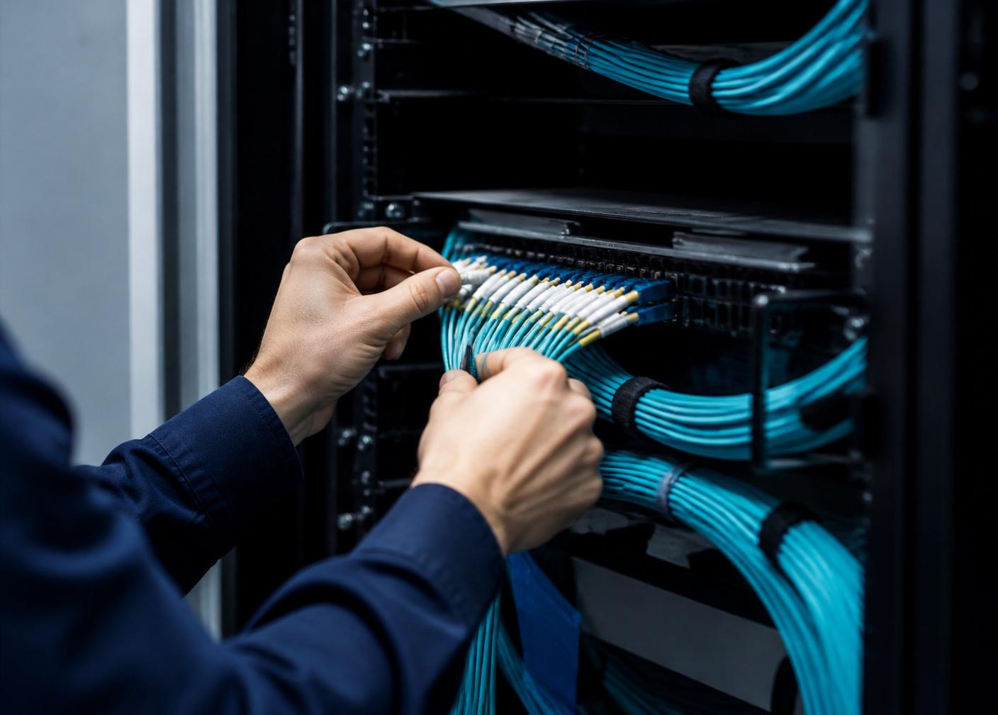 Industrial site with cable infrastructure