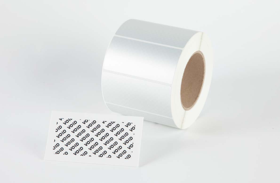 MT300 Glossy Polyester Labels on Rolls — Core 76 mm — Partex label roll