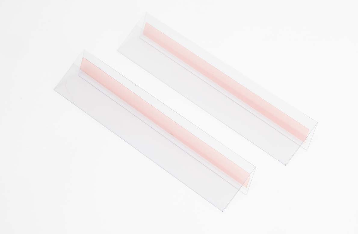 27° / 45° Angle Label Holder with Self-Adhesive Tape — Pallet Stands — Partex warehouse marking product