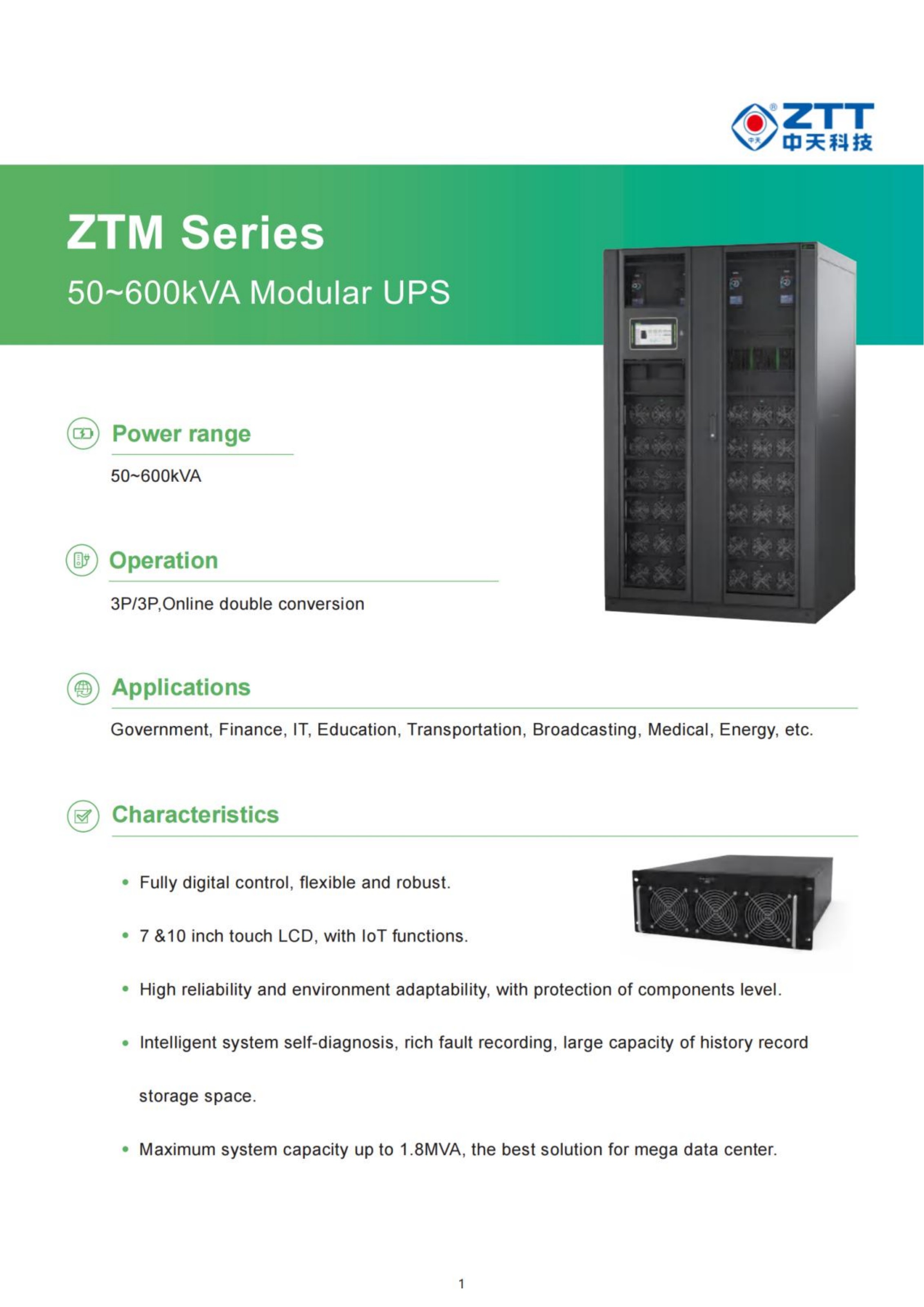 ZTM Series Modular UPS