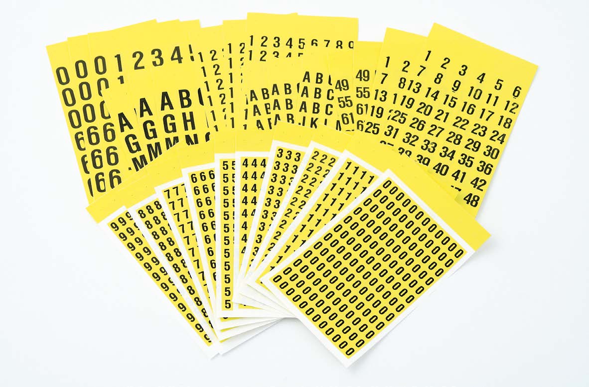 MT80 Numbers & Letters Booklets — Partex component marking product