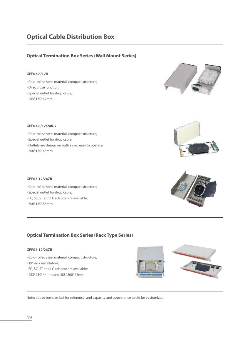 Optical Termination Box (Wall Mount) — ZTT fiber optic product