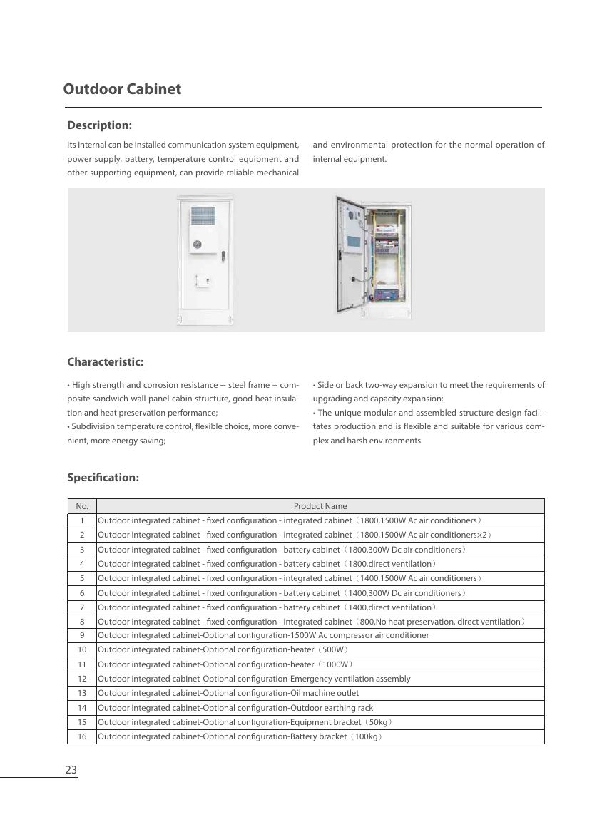 Outdoor Cabinet — ZTT fiber optic product