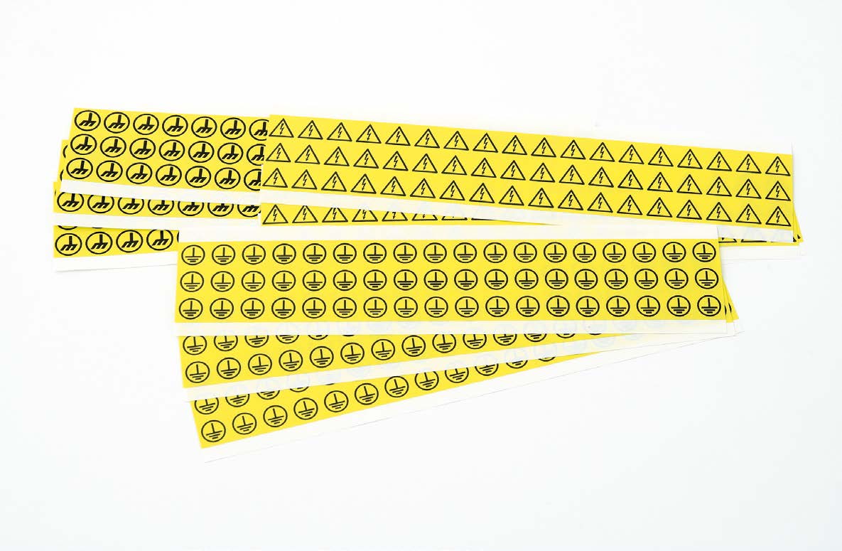 MT80 Acrylic Symbol Signs (Sheets) — Partex component marking product