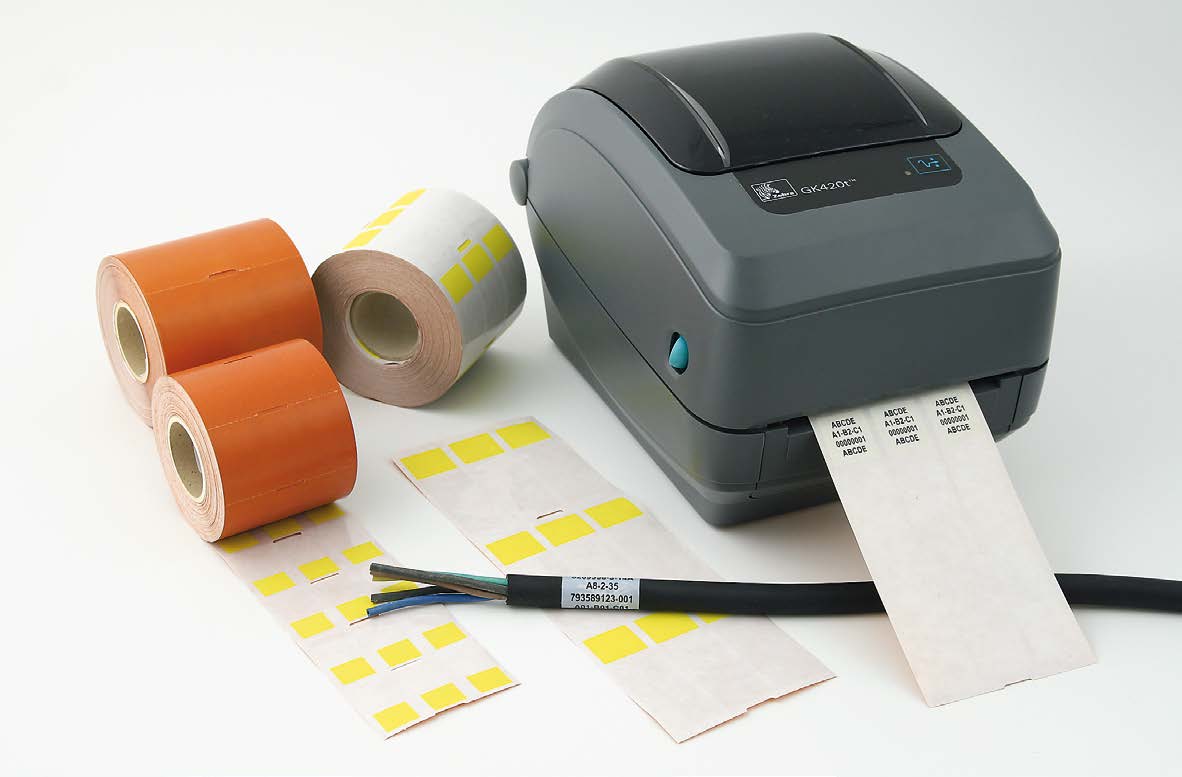 MT340-110 Self-Laminating Vinyl Cable Labels — Rolls — Partex wire and cable marker