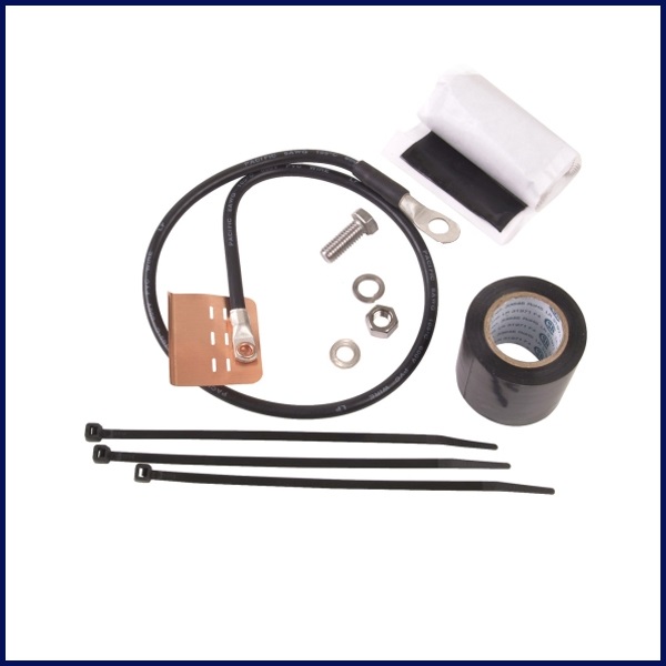 Standard Grounding Kit for 1/4 in and 3/8 in corrugated & braided coaxial cable